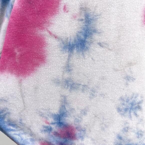 Spiritual Gangster Tie Dye Space Top Crewneck Lightweight Blue Pink Size L FLAW - Picture 6 of 9